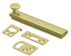 Deltana 4" Heavy Duty Concealed Scew Surface Bolt in Polished Brass finish