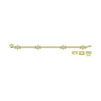 Deltana 42" Heavy Duty Offset Surface Bolt in Polished Brass finish