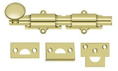 Deltana 6" Heavy Duty Surface Bolt in Polished Brass finish