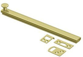 Deltana 8" Heavy Duty Concealed Screw Surface Bolt in Polished Brass finish