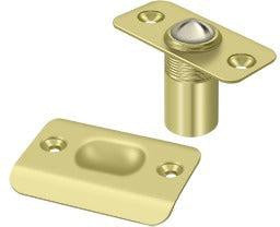 Deltana Ball Catch, Round Corners in Polished Brass finish