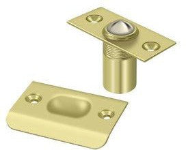 Deltana Ball Catch, Square Corners in Polished Brass finish