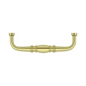 Deltana Colonial Wire Pull, 4" CTC in Polished Brass finish