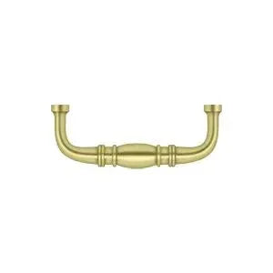 Deltana Colonial Wire Pull, 3" C-to-C in Polished Brass finish