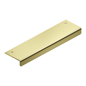 The Deltana Drawer, Cabinet, & Mirror Pull- 6" x 1 1/2" in Polished Brass finish.