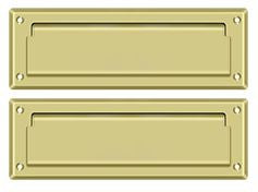 Deltana Mail Slot with Interior Flap, 8 7/8" in Polished Brass finish