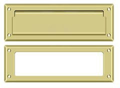 Deltana Mail Slot with Interior Frame, 8 7/8" in Polished Brass finish