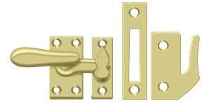 Deltana Medium Window Lock / Casement Fastener in Polished Brass finish