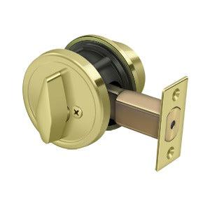 Deltana Single Cylinder Deadbolt-Grade 2 in Polished Brass finish