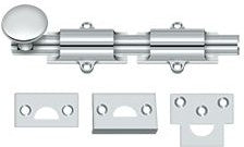 Deltana 6" Heavy Duty Surface Bolt in Polished Chrome finish