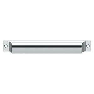 Deltana Rectangular Shell Pull, 7" in Polished Chrome finish