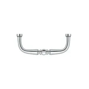 Deltana Traditional Wire Pull, 3" C-to-C in Polished Chrome finish