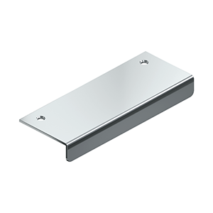 The Deltana Drawer, Cabinet, & Mirror Pull- 4" x 1 1/2" in Polished Chrome finish.