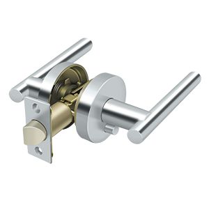 Deltana Mandeville Left Hand Privacy Lever in Polished Chrome finish