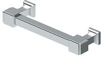 Deltana Manhattan Decorative Cabinet Pull, 4" C-to-C in Polished Chrome finish