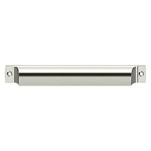 Deltana Rectangular Shell Pull, 7" in Lifetime Polished Nickel finish
