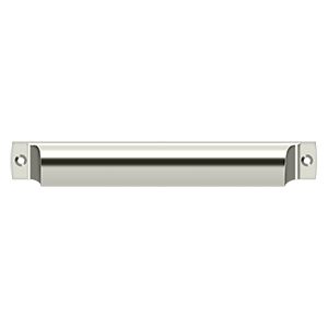 Deltana Rectangular Shell Pull, 7" in Lifetime Polished Nickel finish