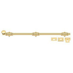 Deltana 24" Heavy Duty Surface Bolt in PVD Polished Brass finish