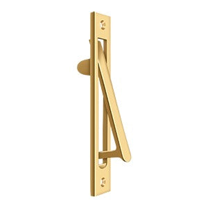 Deltana 6" Sliding Pocket Door Edge Pull in PVD Polished Brass finish