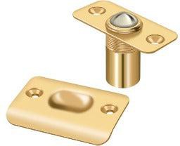 Deltana Ball Catch, Round Corners in PVD Polished Brass finish