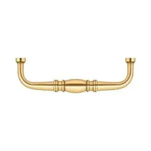 Deltana Colonial Wire Pull, 4" CTC in PVD Polished Brass finish