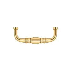 Deltana Colonial Wire Pull, 3" C-to-C in PVD Polished Brass finish