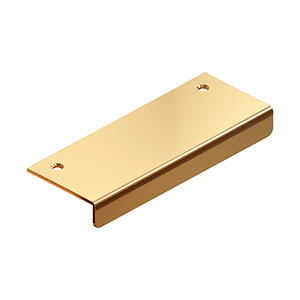 The Deltana Drawer, Cabinet, & Mirror Pull- 4" x 1 1/2" in PVD Polished Brass finish.