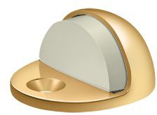 Deltana Low Profile Dome Stop in PVD Polished Brass finish