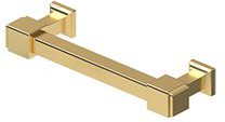 Deltana Manhattan Decorative Cabinet Pull, 4" C-to-C in PVD Polished Brass finish