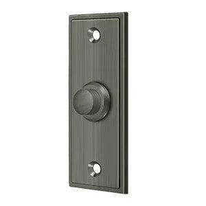 Deltana Rectangular Contemporary Bell Button Antique Nickel
