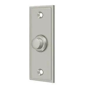 Deltana Rectangular Contemporary Bell Button Brushed Nickel