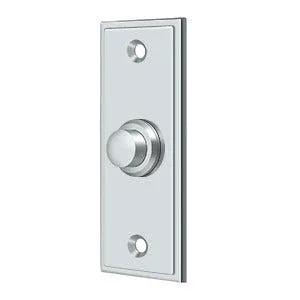 Deltana Rectangular Contemporary Bell Button Polished Chrome