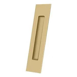 Deltana Rectangular Flush Pull, 10" x 2 1/4" x 1/2" Brushed Brass