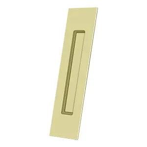 Deltana Rectangular Flush Pull, 10" x 2 1/4" x 1/2" Unlacquered Brass