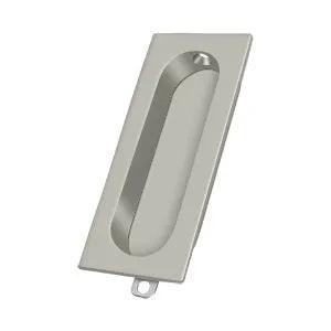 Deltana Rectangular Flush Pull 3 1/8" x 1 3/8" x 1/2" Brushed Nickel