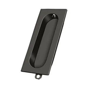 Deltana Rectangular Flush Pull 3 1/8" x 1 3/8" x 1/2" Oil Rubbed Bronze