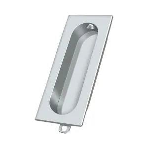 Deltana Rectangular Flush Pull 3 1/8" x 1 3/8" x 1/2" Polished Chrome