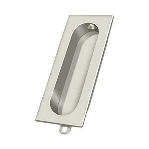 Deltana Rectangular Flush Pull 3 1/8" x 1 3/8" x 1/2" Polished Nickel