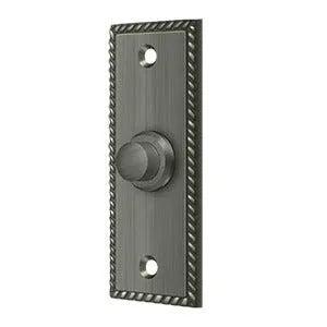 Deltana Rectangular Rope Bell Button Antique Nickel