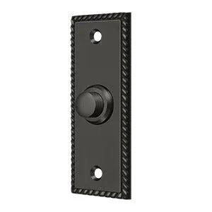 Deltana Rectangular Rope Bell Button Oil Rubbed Bronze