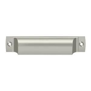 Deltana Rectangular Shell Pull, 4" C-to-C in Satin Nickel finish