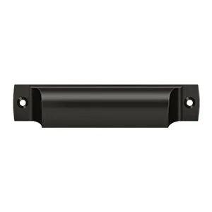 Deltana Rectangular Shell Pull, 4" C-to-C in Oil Rubbed Bronze finish