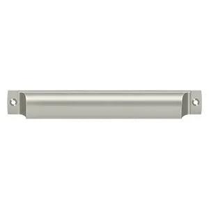 Deltana Rectangular Shell Pull, 7" in Satin Nickel finish