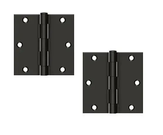 Deltana Residential Hinge 3-1/2" x 3-1/2" Square Corner in Oil Rubbed Bronze finish