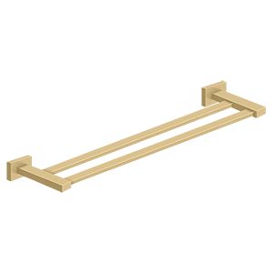 Deltana 55D Modern Series 24" Double Towel Bar in Satin Brass finish