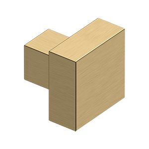 Deltana Modern Square Knob in Satin Brass finish