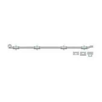 Deltana 42" Heavy Duty Offset Surface Bolt in Satin Chrome finish