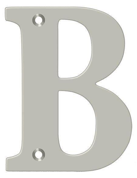 Deltana 4" Residential Letter B in Satin Nickel finish