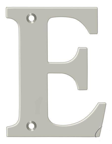 Deltana 4" Residential Letter E in Satin Nickel finish