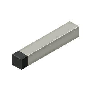 Deltana 4" Solid Brass Modern Square Baseboard Bumper in Satin Nickel finish